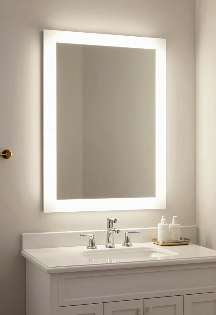 15 LED Light Mirror Bathroom Ideas That Glow Beautifully 53 15 LED Light Mirror Bathroom Ideas That Glow Beautifully - 13. Illuminated Frames 1