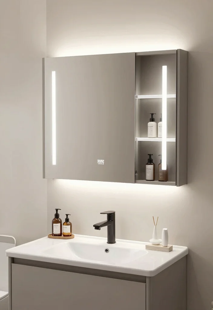 15 LED Light Mirror Bathroom Ideas That Glow Beautifully 54 15 LED Light Mirror Bathroom Ideas That Glow Beautifully - 14. LED Mirror Cabinets 1