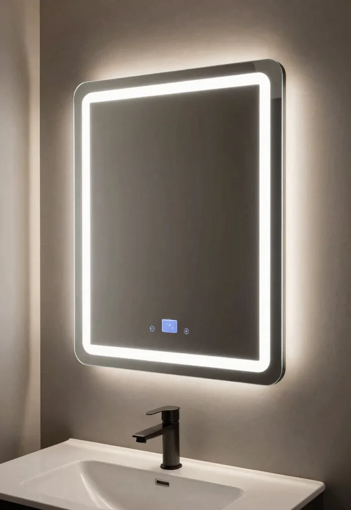 15 LED Light Mirror Bathroom Ideas That Glow Beautifully 25 15 LED Light Mirror Bathroom Ideas That Glow Beautifully - 5. Integrated Technology 1