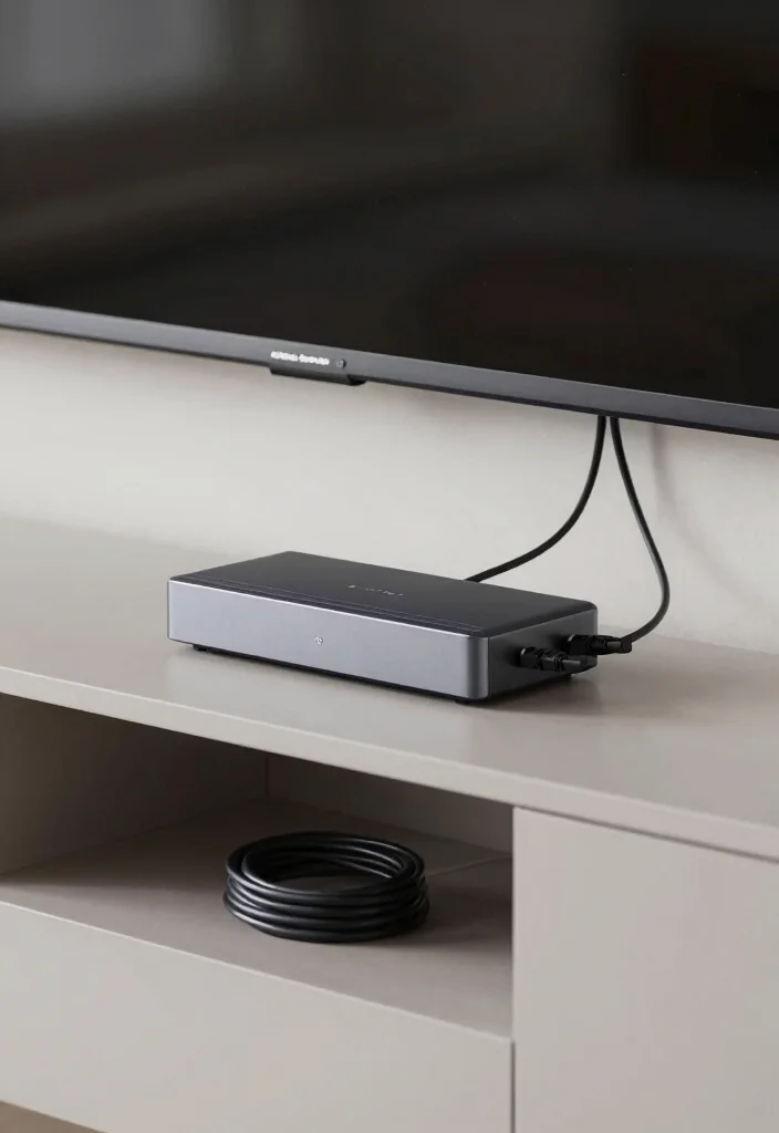 15 TV Unit Decoration Ideas That Elevate Your Space - 12. Use Stylish Cable Management Solutions 1