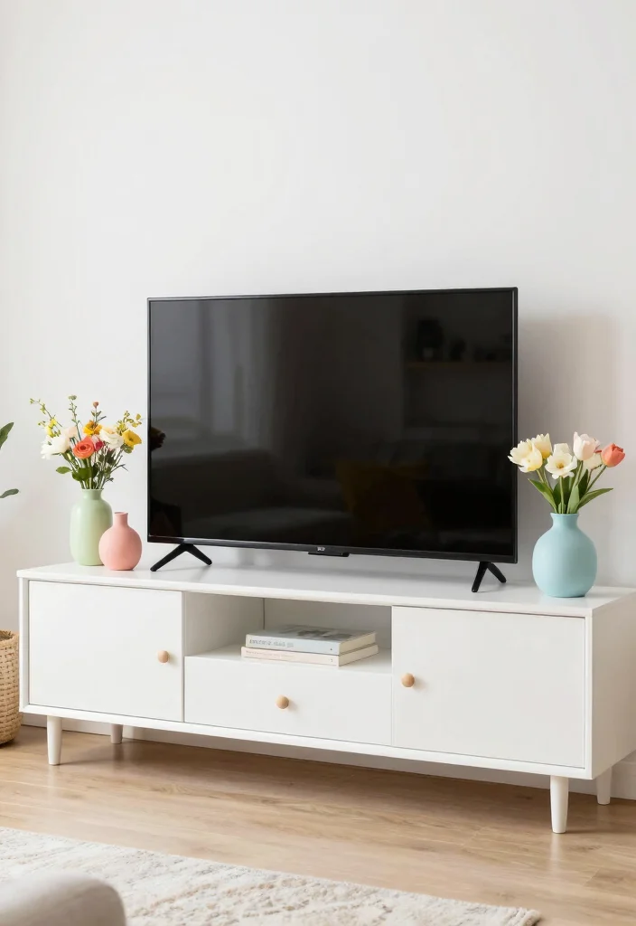 15 TV Unit Decoration Ideas That Elevate Your Space - 14. Seasonal Decor Changes 1