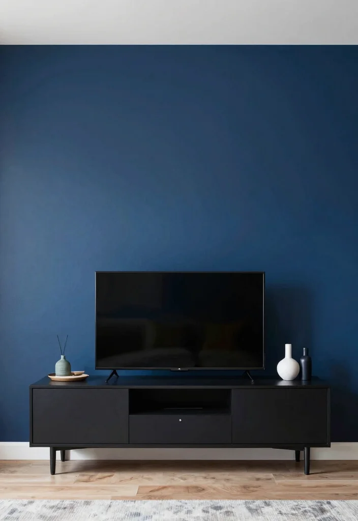 15 TV Unit Decoration Ideas That Elevate Your Space - 15. Implement a Statement Feature Wall 1