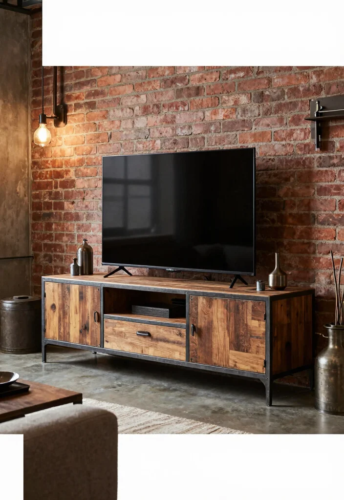 15 TV Unit With Storage 2026 Trending Ideas That Hide Clutter - 2. Industrial Chic 1