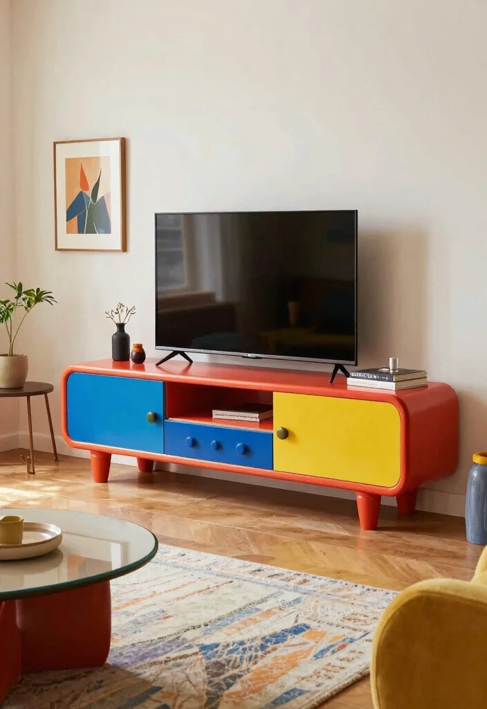 15 TV Unit With Storage 2026 Trending Ideas That Hide Clutter - 5. Artistic Statement Pieces 1