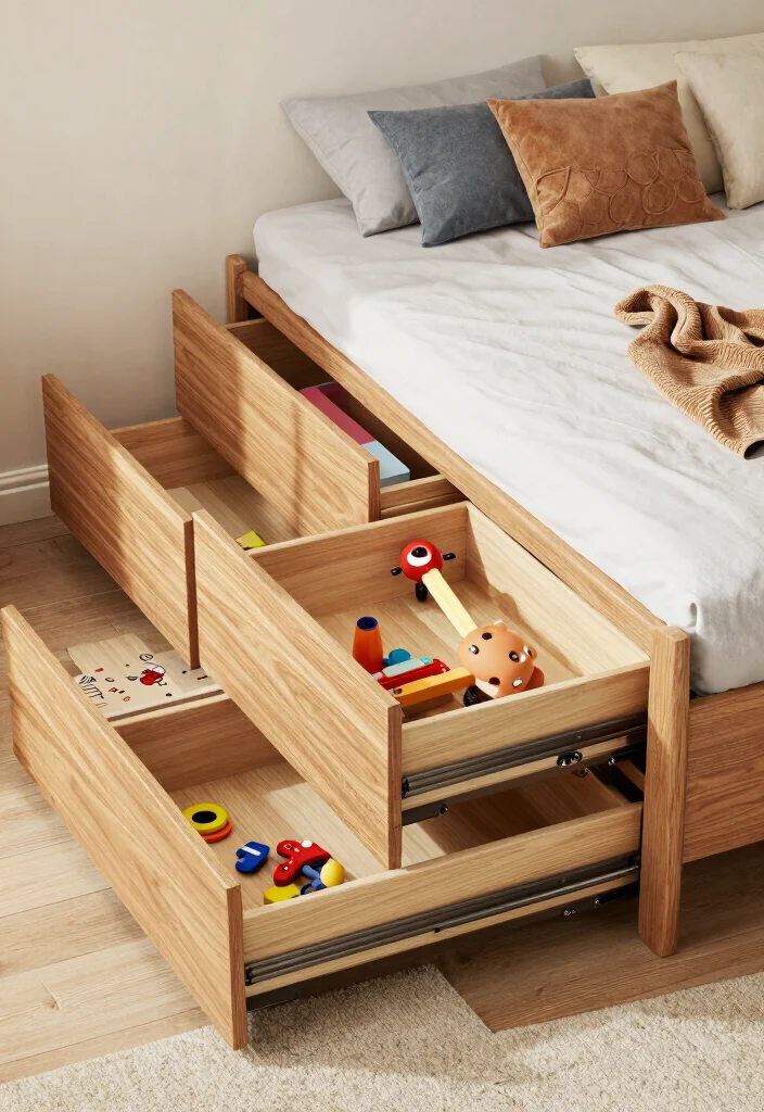16 Bookshelf Toy Storage Ideas That Hide Clutter Stylishly 25 16 Bookshelf Toy Storage Ideas That Hide Clutter Stylishly - 5. Under-Bed Storage Drawers 1