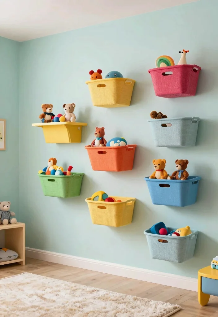 16 Bookshelf Toy Storage Ideas That Hide Clutter Stylishly 36 16 Bookshelf Toy Storage Ideas That Hide Clutter Stylishly - 6. Wall-Mounted Toy Storage 1