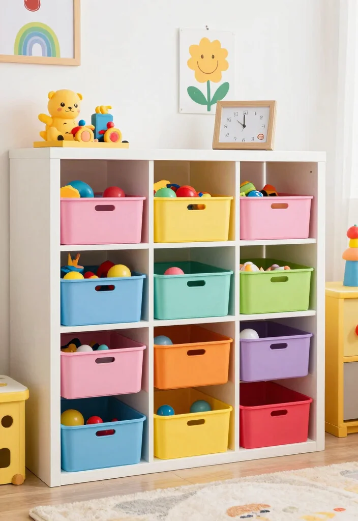 16 Bookshelf Toy Storage Ideas That Hide Clutter Stylishly 39 16 Bookshelf Toy Storage Ideas That Hide Clutter Stylishly - 9. Colorful Drawer Organizers 1
