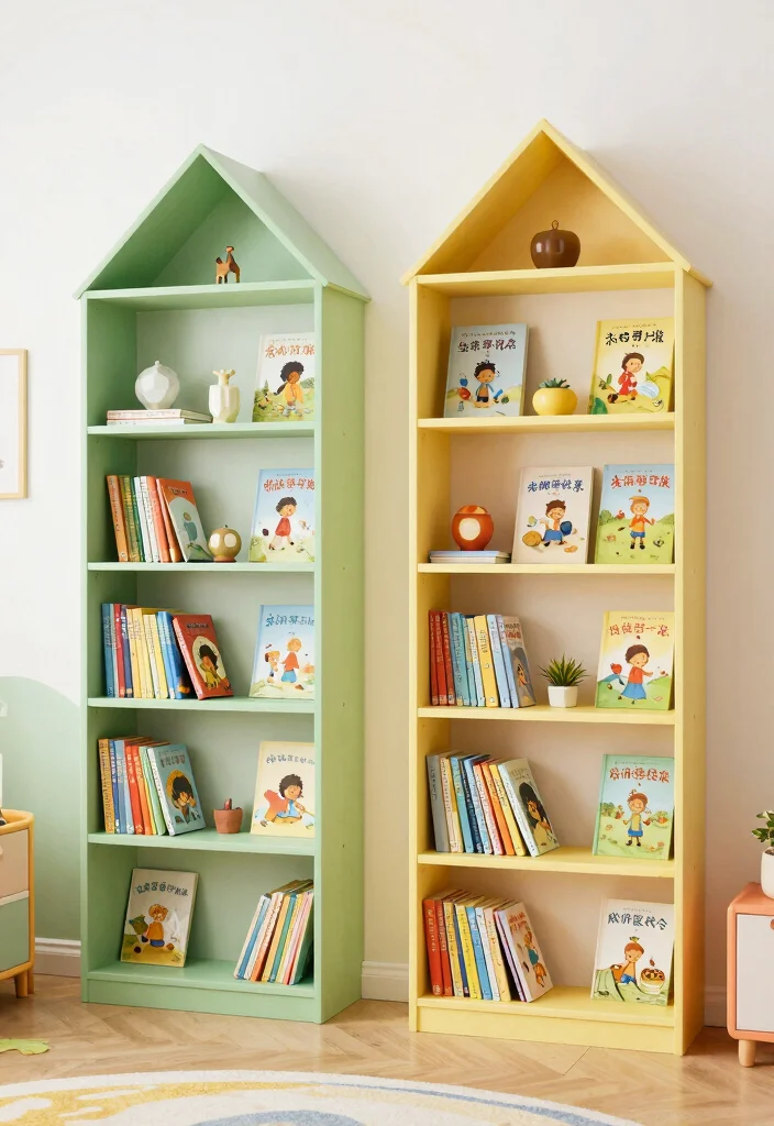 16 Bookshelf for Kids Room Ideas That Keep It Fun & Organized 41 16 Bookshelf for Kids Room Ideas That Keep It Fun & Organized - 11. Themed Storybook Shelves 1
