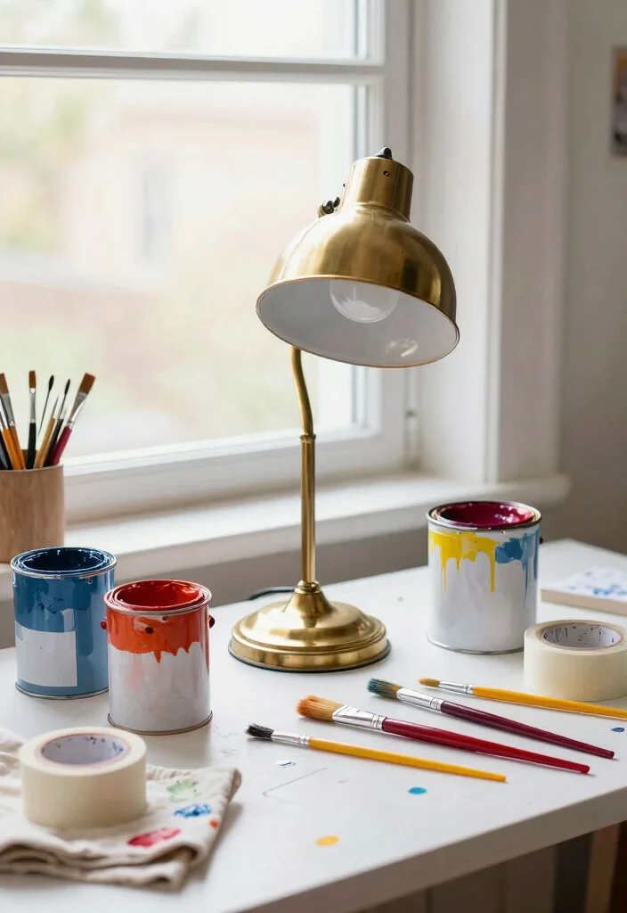 16 Brass Lamp Makeover Ideas That Feel Luxe 1 16 Brass Lamp Makeover Ideas That Feel Luxe - 1. A Fresh Coat of Paint 1