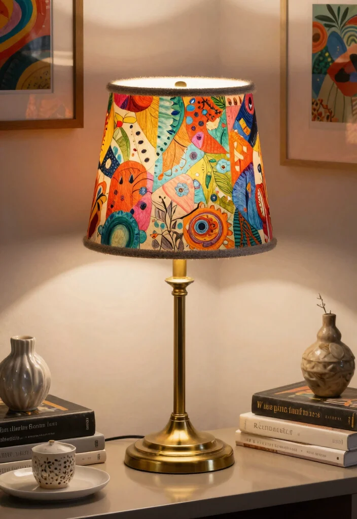 16 Brass Lamp Makeover Ideas That Feel Luxe 65 16 Brass Lamp Makeover Ideas That Feel Luxe - 15. Personalize with Custom Artwork 1