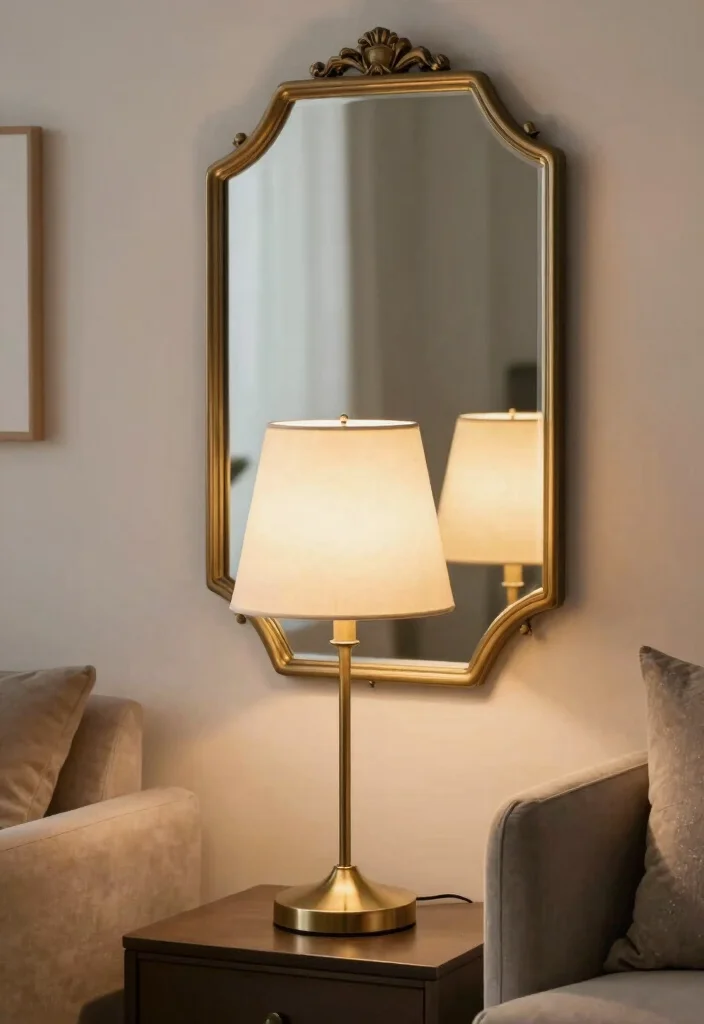 16 Brass Lamp Makeover Ideas That Feel Luxe 66 16 Brass Lamp Makeover Ideas That Feel Luxe - 16. Utilize Mirrors for Reflection 1