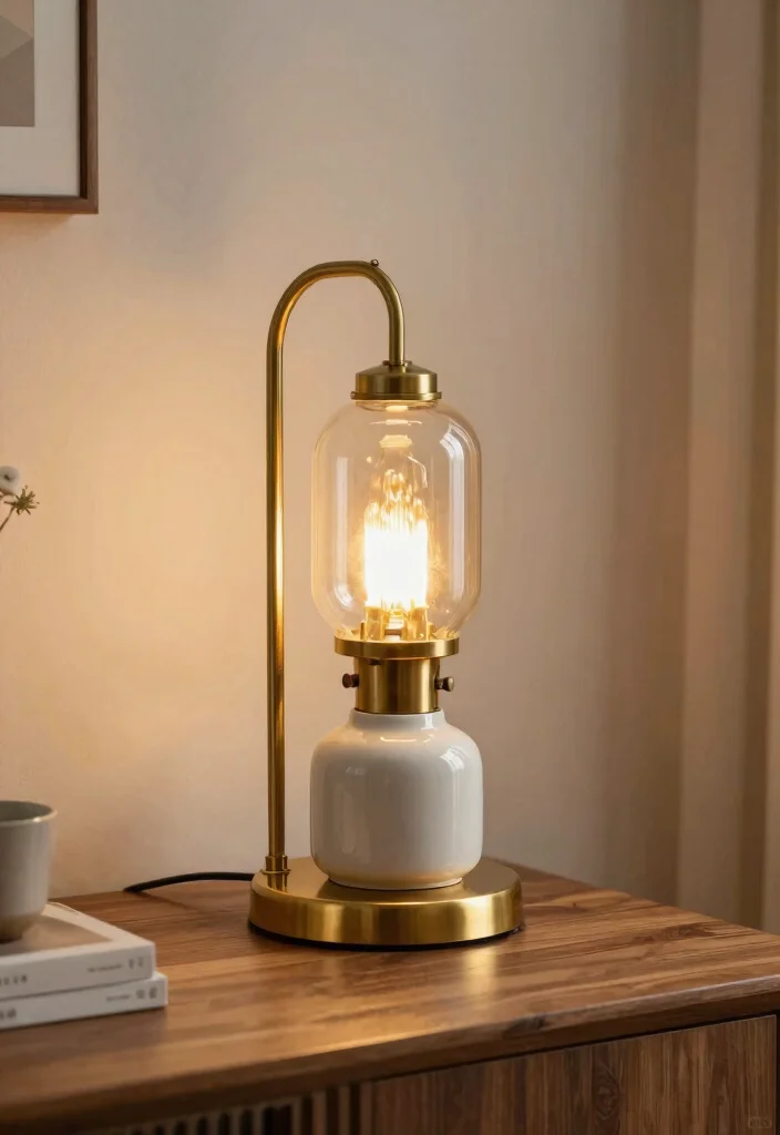 16 Brass Lamp Makeover Ideas That Feel Luxe 16 16 Brass Lamp Makeover Ideas That Feel Luxe - 6. Mix and Match with Other Materials 1