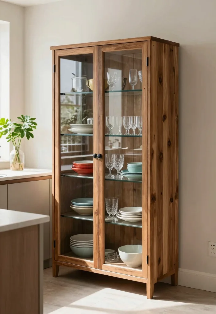 16 Crockery Unit Design 2026 Trending Ideas That Look Elegant - 1. Minimalist Glass-Front Crockery Units 1