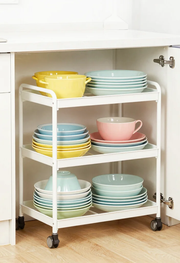 16 Crockery Unit Design 2026 Trending Ideas That Look Elegant - 15. Compact and Portable Designs 1