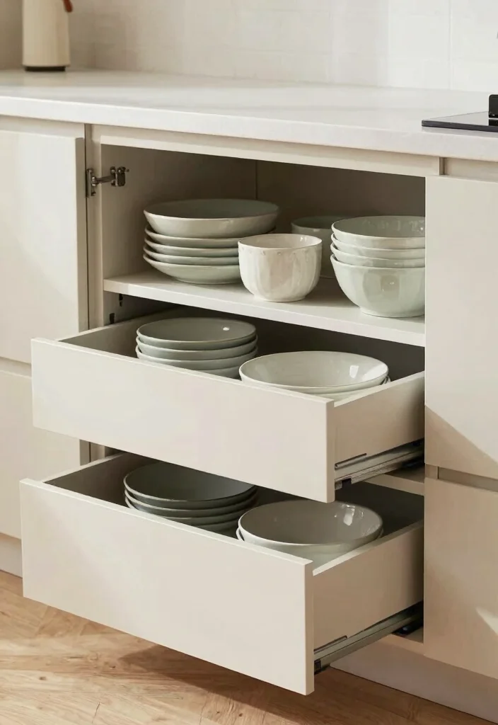 16 Crockery Unit Design 2026 Trending Ideas That Look Elegant - 4. Multi-Functional Units with Hidden Storage 1