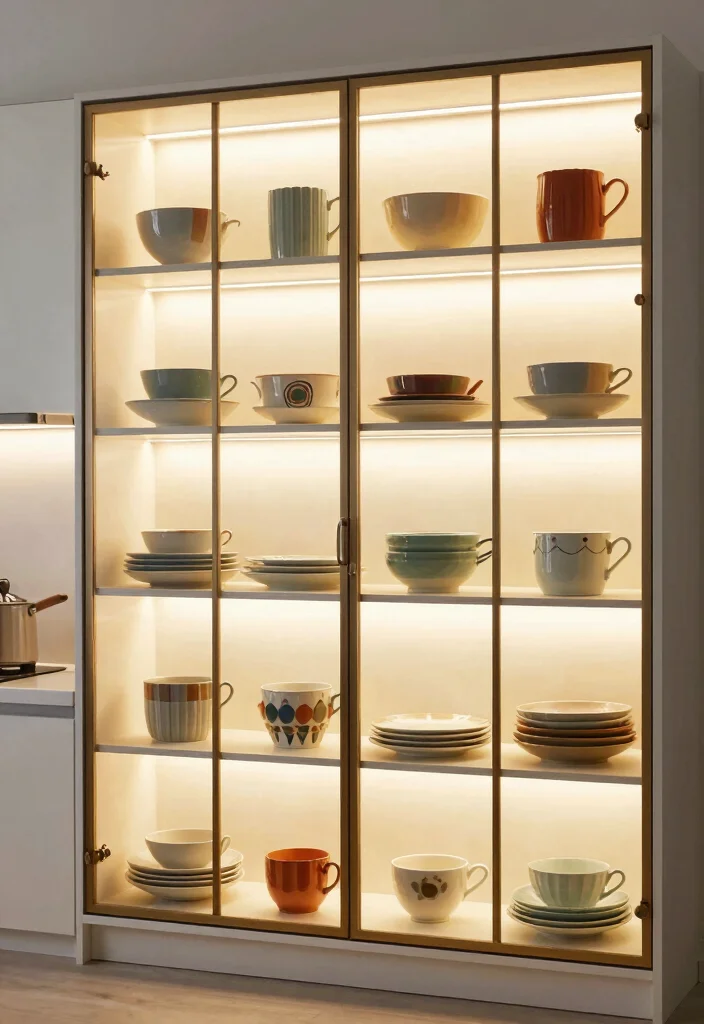 16 Crockery Unit Design 2026 Trending Ideas That Look Elegant - 9. Integrated Lighting Solutions 1