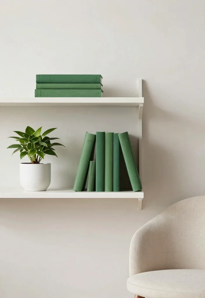 16 Green Bookshelf Aesthetic Ideas With Moody Vibes 24 16 Green Bookshelf Aesthetic Ideas With Moody Vibes - 4. Minimalist Approach 1