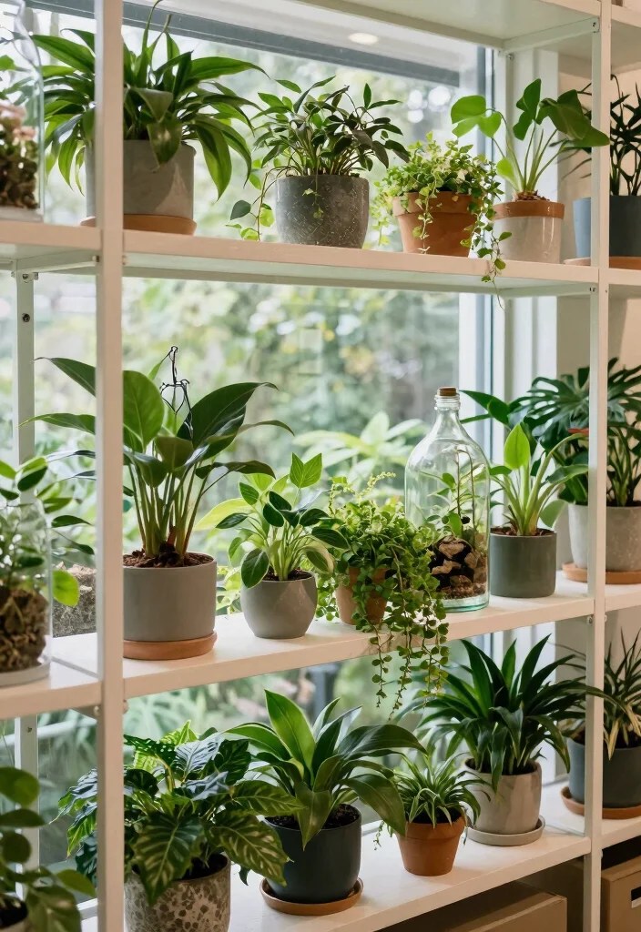 16 Kallax Shelving Unit Ideas That Maximize Storage 29 16 Kallax Shelving Unit Ideas That Maximize Storage - 9. Stylish Plant Display 1