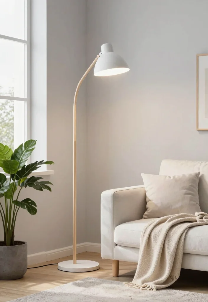 16 LED Floor Lamp Ideas With Modern Glow - 1. Scandinavian Simplicity 1
