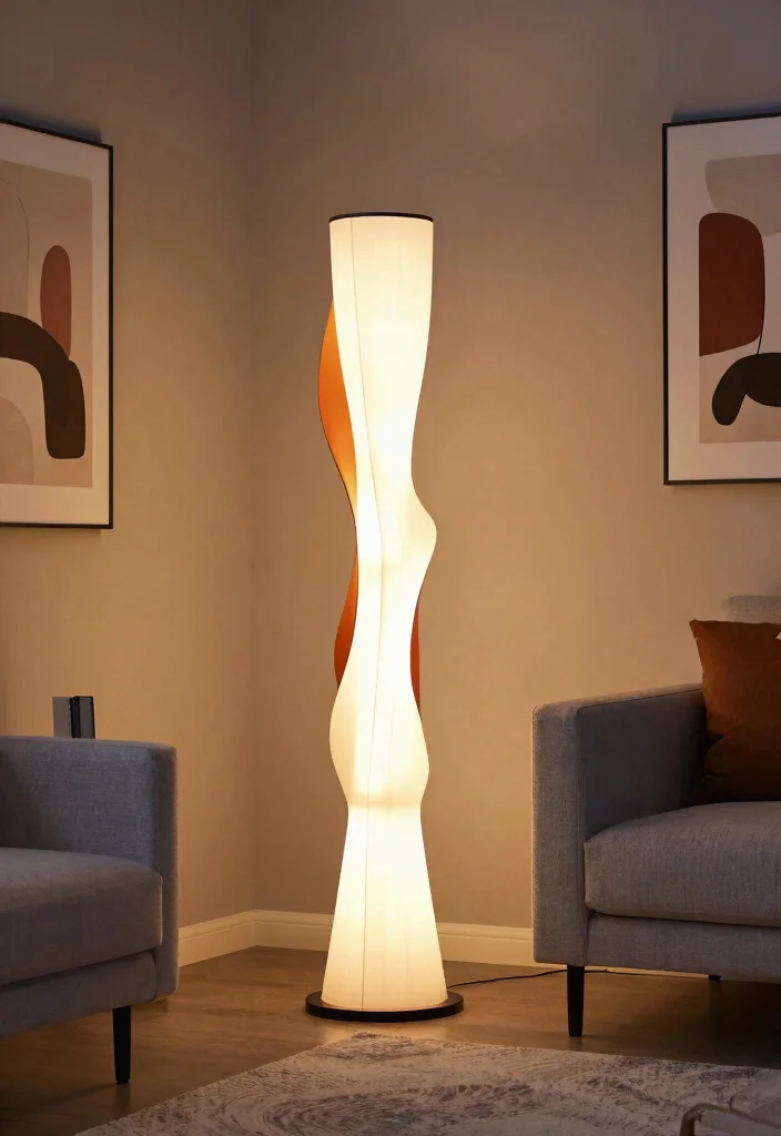 16 LED Floor Lamp Ideas With Modern Glow - 11. Artistic Designs 1