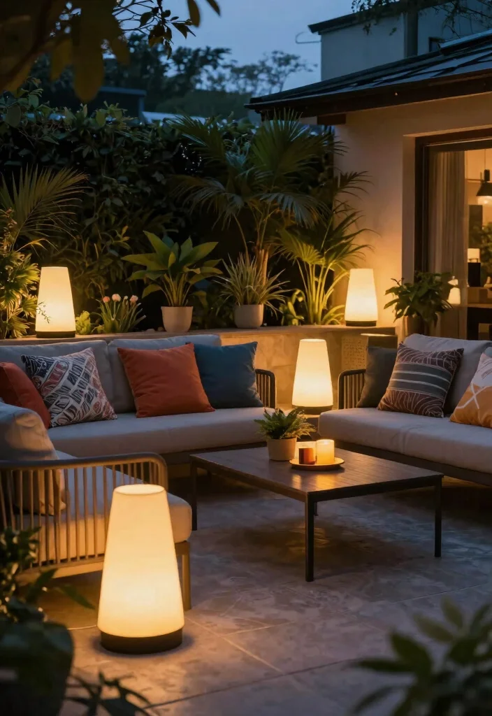 16 LED Floor Lamp Ideas With Modern Glow - 15. Outdoor LED Floor Lamps 1