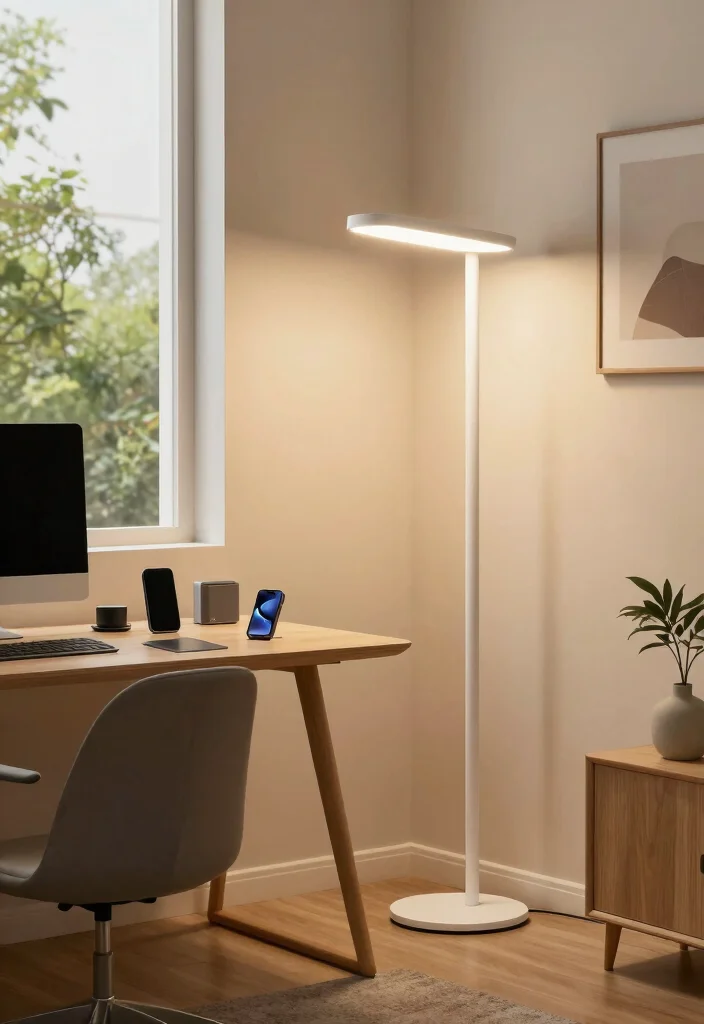 16 LED Floor Lamp Ideas With Modern Glow - 8. Smart Lighting Solutions 1