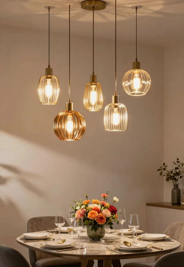 16 Modern Table Lamp Ideas That Elevate Any Room - 16. Artistic Pendant Lamps 1