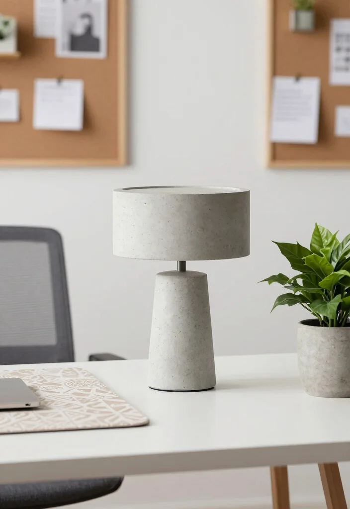 16 Modern Table Lamp Ideas That Elevate Any Room - 3. Minimalist Concrete Lamps 1