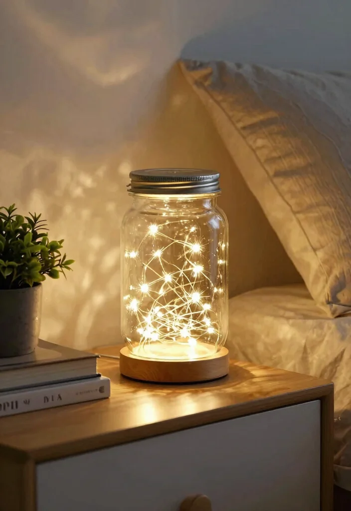 16 Modern Table Lamp Ideas That Elevate Any Room - 4. Upcycled Glass Jar Lamps 1