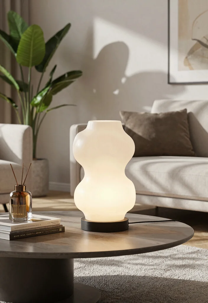 16 Modern Table Lamp Ideas That Elevate Any Room - 7. Artistic Sculptural Lamps 1