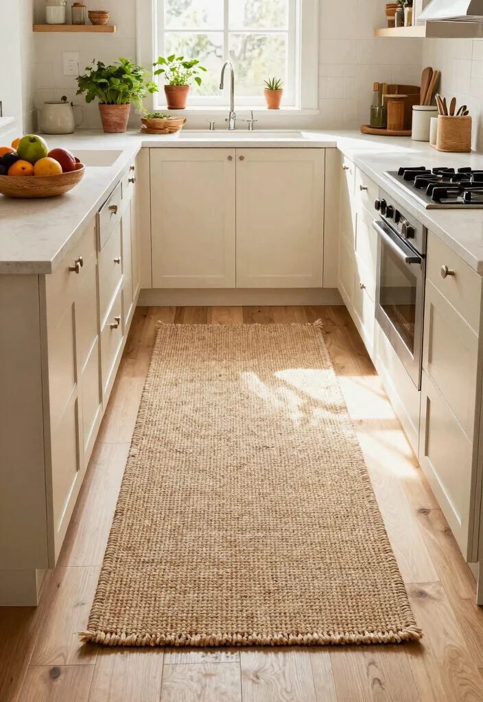 16 Rug Runner Kitchen Ideas That Blend Style & Function - 2. Natural Fiber for a Warm Touch 1