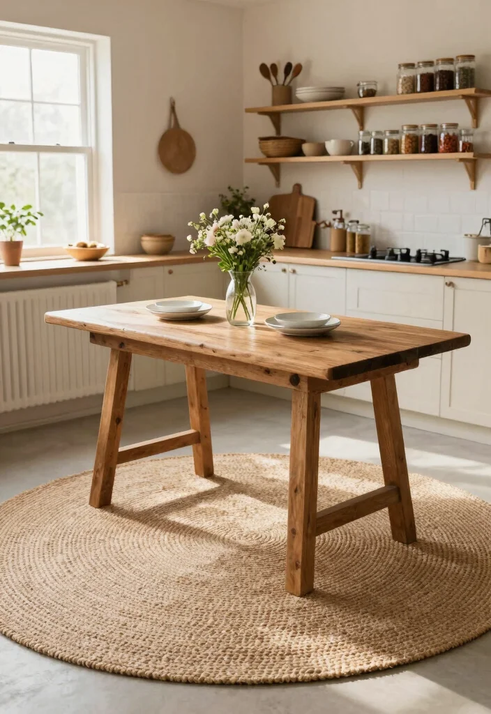16 Rug Under Kitchen Table Ideas That Actually Work - 1. Jute Rugs for Natural Elegance 1