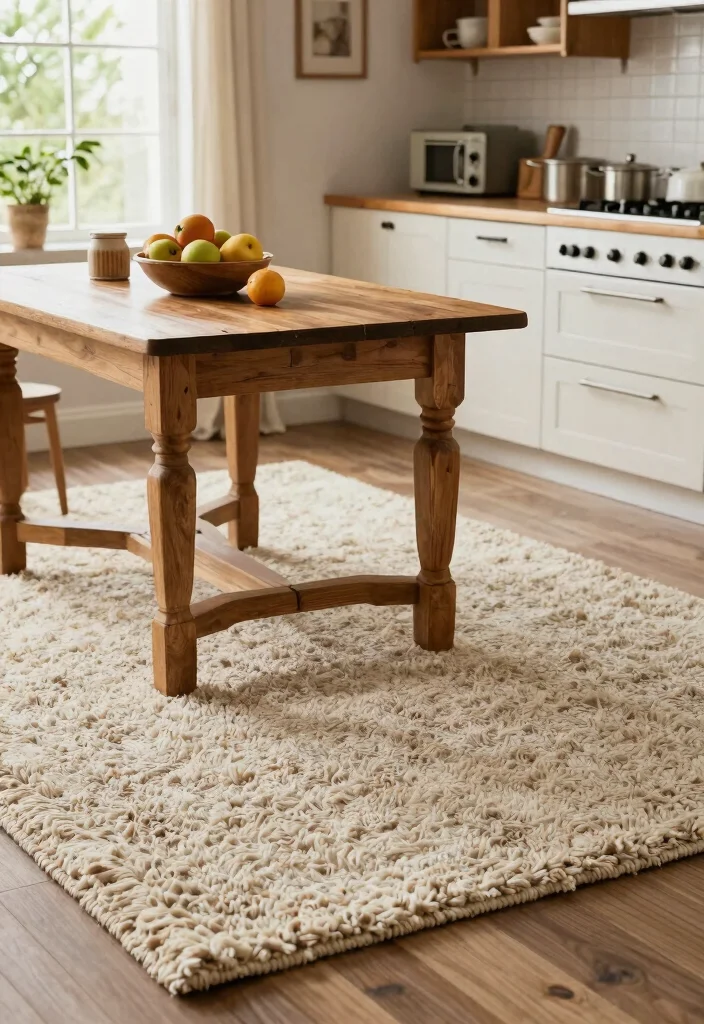 16 Rug Under Kitchen Table Ideas That Actually Work - 3. Eco-Friendly Wool Rugs for Cozy Warmth 1