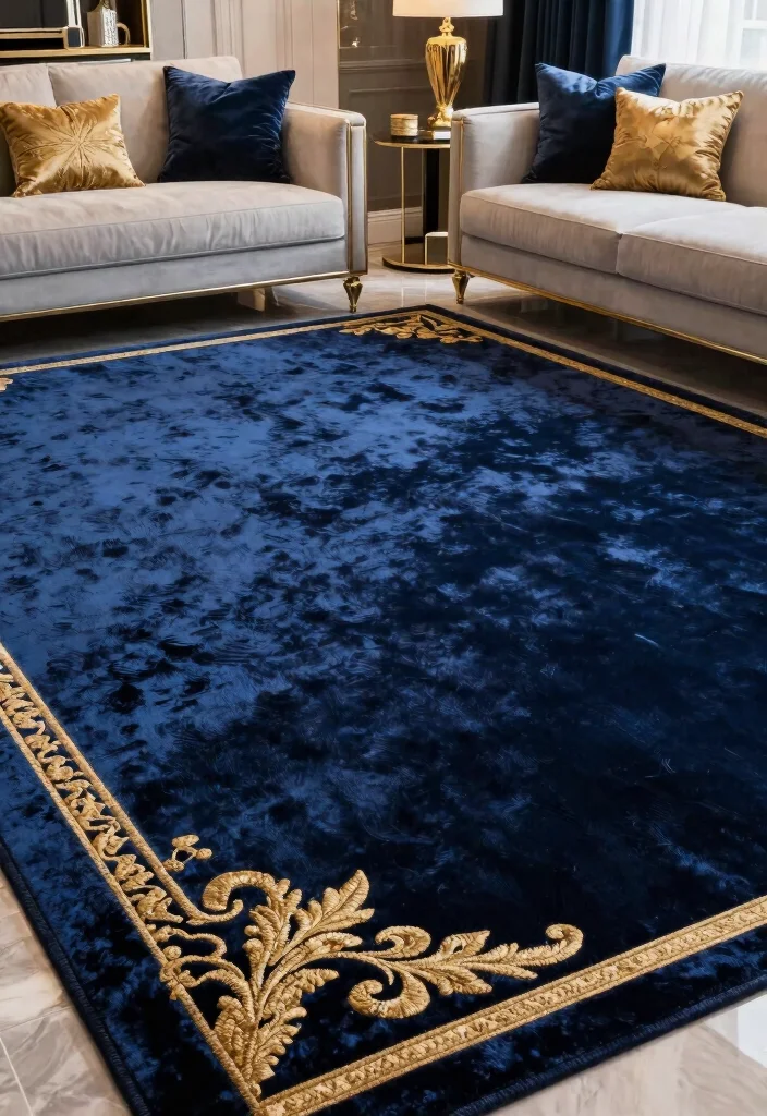 16 Rug on Carpet Living Room 2026 Trending Ideas That Layer Like a Pro 40 16 Rug on Carpet Living Room 2026 Trending Ideas That Layer Like a Pro - 10. Luxurious Layers with Silk and Velvet 1