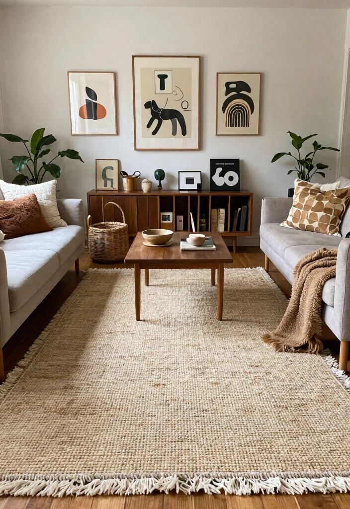 16 Rug on Carpet Living Room 2026 Trending Ideas That Layer Like a Pro 51 16 Rug on Carpet Living Room 2026 Trending Ideas That Layer Like a Pro - 11. Mixing Textures for an Eclectic Style 1