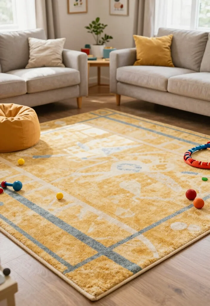 16 Rug on Carpet Living Room 2026 Trending Ideas That Layer Like a Pro 52 16 Rug on Carpet Living Room 2026 Trending Ideas That Layer Like a Pro - 12. Layer for Comfort in Family Spaces 1