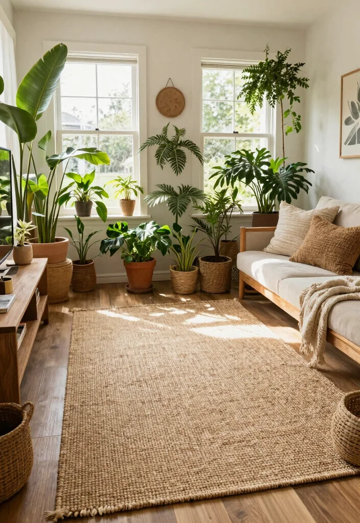 16 Sisal Rug Living Room Ideas With Natural Texture 52 16 Sisal Rug Living Room Ideas With Natural Texture - 12. Nature-Inspired 1