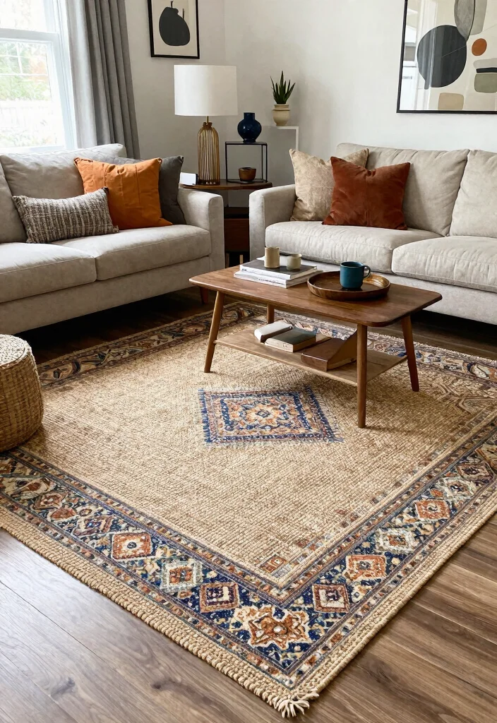 16 Sisal Rug Living Room Ideas With Natural Texture 54 16 Sisal Rug Living Room Ideas With Natural Texture - 14. Textured Layers 1