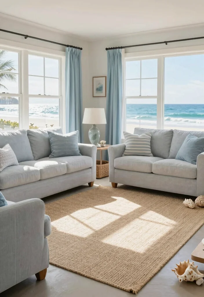 16 Sisal Rug Living Room Ideas With Natural Texture 23 16 Sisal Rug Living Room Ideas With Natural Texture - 3. Coastal Calm 1
