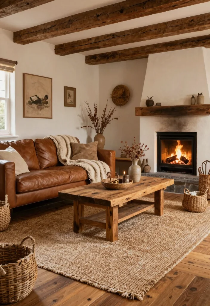 16 Sisal Rug Living Room Ideas With Natural Texture 34 16 Sisal Rug Living Room Ideas With Natural Texture - 4. Rustic Retreat 1