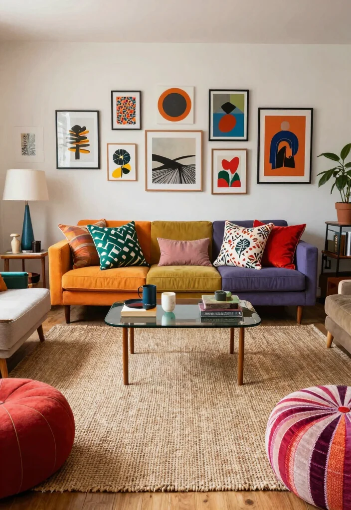 16 Sisal Rug Living Room Ideas With Natural Texture 45 16 Sisal Rug Living Room Ideas With Natural Texture - 5. Eclectic Energy 1