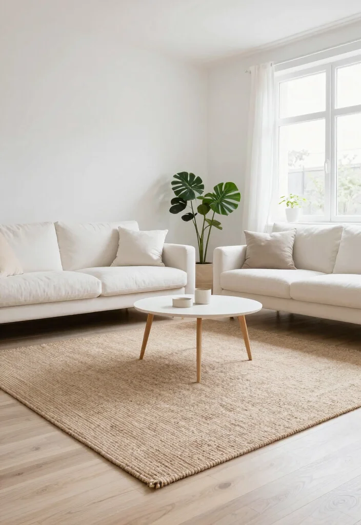 16 Sisal Rug Living Room Ideas With Natural Texture 47 16 Sisal Rug Living Room Ideas With Natural Texture - 7. Scandinavian Style 1
