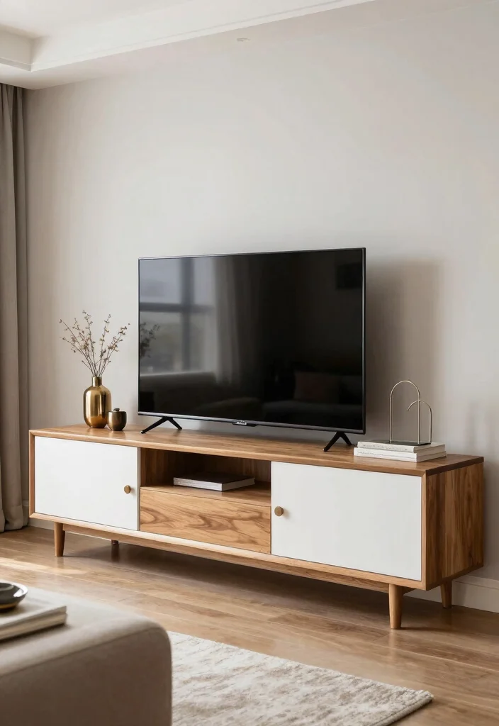 16 TV Unit Design for Living Room Ideas That Wow 44 16 TV Unit Design for Living Room Ideas That Wow - 14. Elegant Wood and White Combinations 1