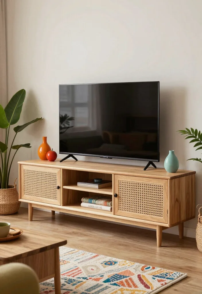 16 TV Unit Design for Living Room Ideas That Wow 56 16 TV Unit Design for Living Room Ideas That Wow - 16. Minimalist Bohemian TV Units 1