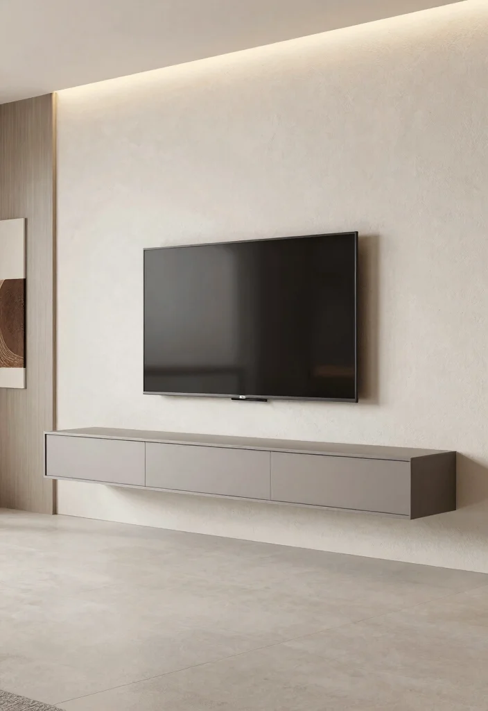 16 TV Unit Design for Living Room Ideas That Wow 13 16 TV Unit Design for Living Room Ideas That Wow - 3. Minimalist Floating TV Console 1