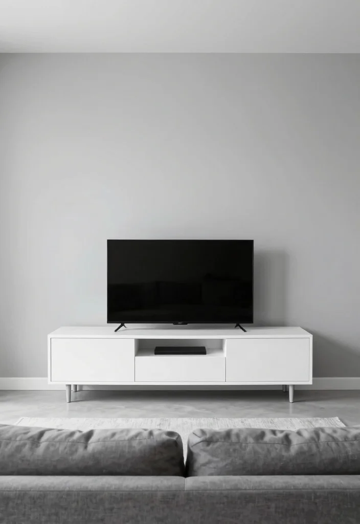16 TV Unit Minimal Design Ideas That Stay Sleek 31 16 TV Unit Minimal Design Ideas That Stay Sleek - 11. Monochrome Palette 1