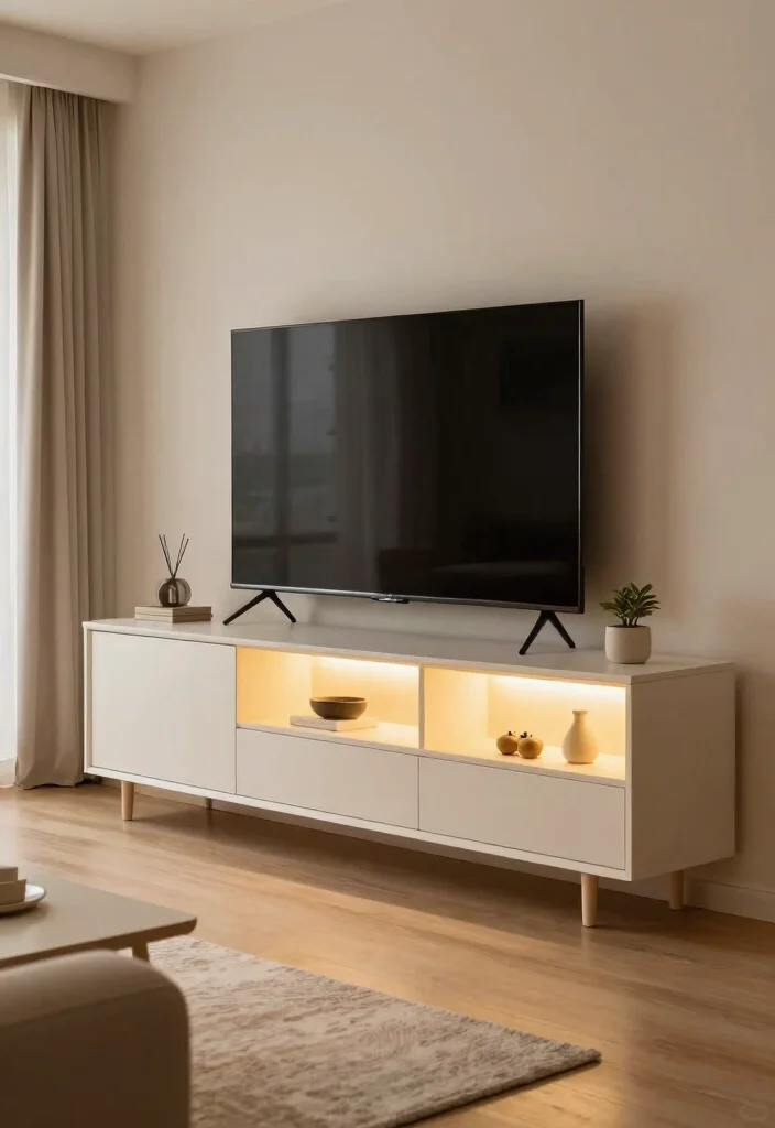 16 TV Unit Minimal Design Ideas That Stay Sleek 27 16 TV Unit Minimal Design Ideas That Stay Sleek - 7. TV Unit with Integrated Lighting 1