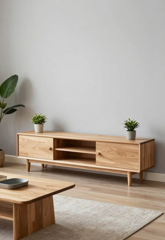 16 TV Unit Minimal Design Ideas That Stay Sleek 28 16 TV Unit Minimal Design Ideas That Stay Sleek - 8. Natural Wood Finishes 1