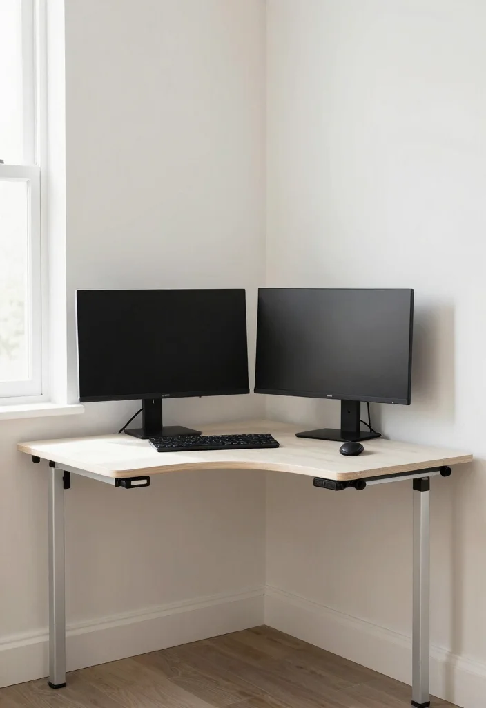 16 Two Monitors Desk Setup Ideas That Boost Workflow 28 16 Two Monitors Desk Setup Ideas That Boost Workflow - 8. Compact Dual Monitor Solutions 1