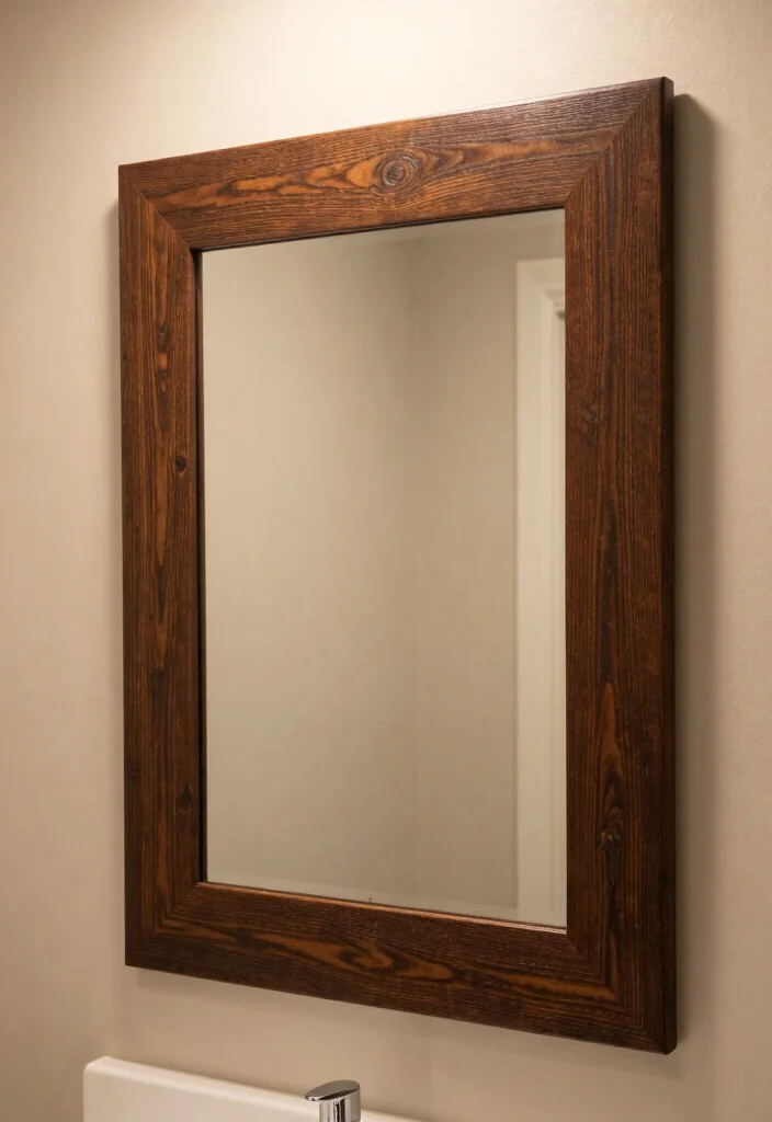 16 Wooden Mirror Bathroom Ideas With Warm Charm 54 16 Wooden Mirror Bathroom Ideas With Warm Charm - 14. Textured Wooden Mirrors 1